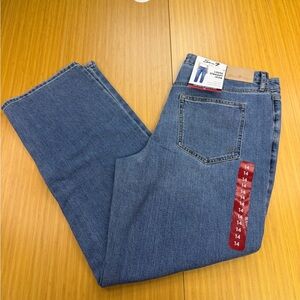 Seven7 Women's High Rise Fitted Waist Loose Fit Straight Jean Size 14 Authentic